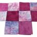 Hand dyed fat quarter bundle in shades of pink and purple